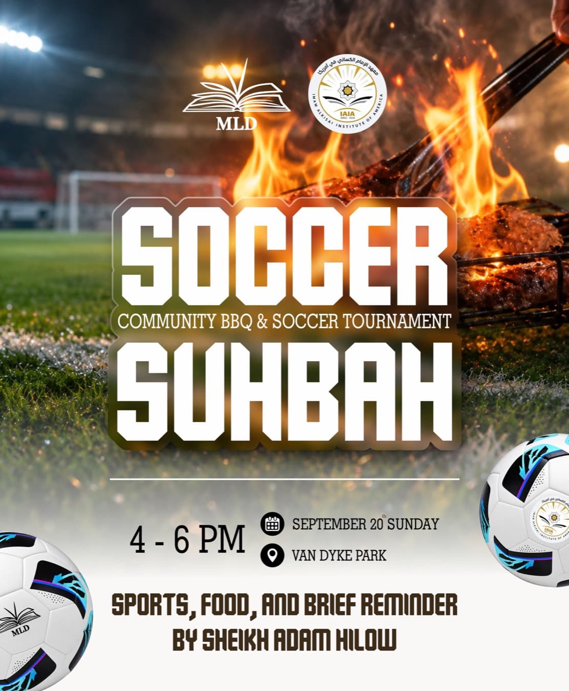 Annual Community BBQ & Soccer Tournament flyer