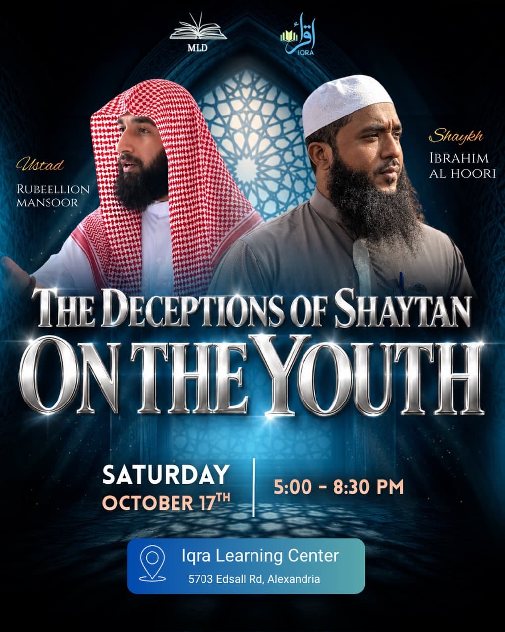 The Deceptions of Shaytan on the Youth flyer